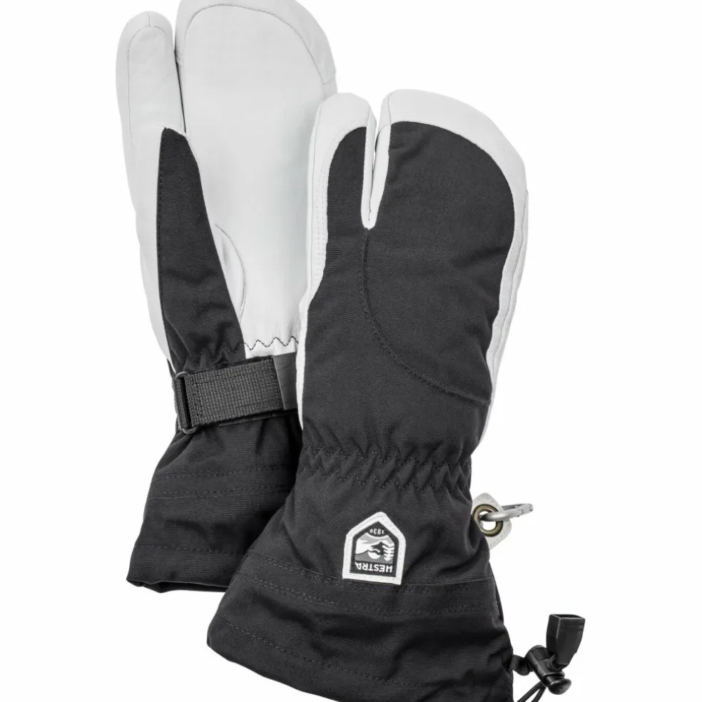 Hestra Heli Ski lobster handschoenen dames black off white
