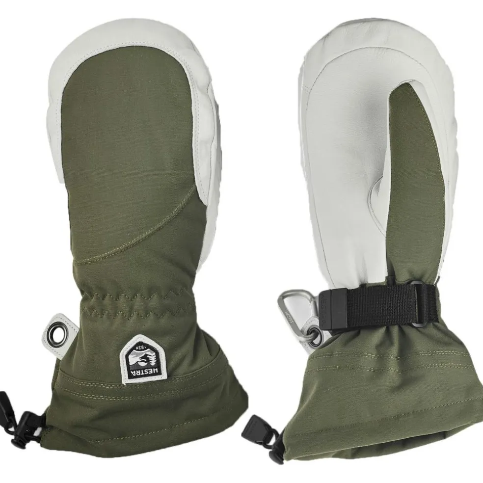 Hestra Heli Ski wanten dames olive off white