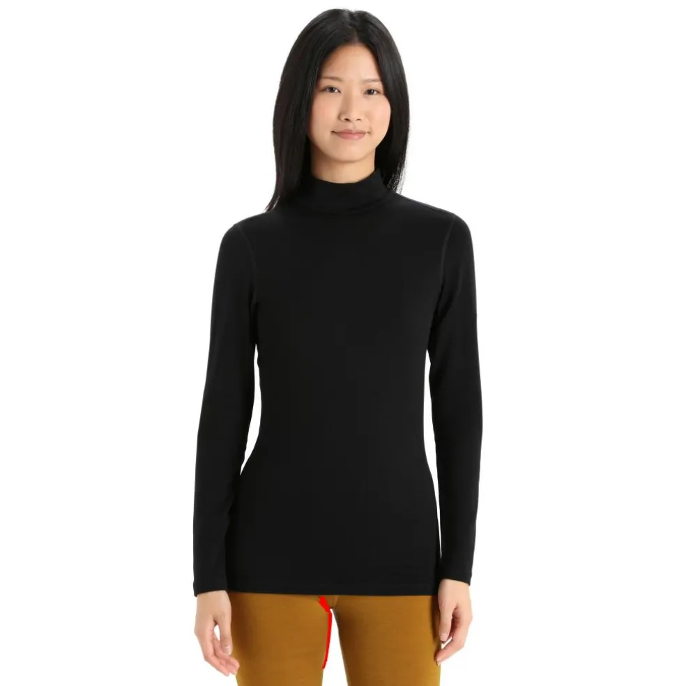 Icebreaker 260 Tech LS Turtleneck thermoshirt dames black