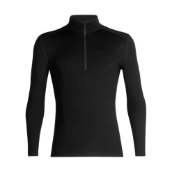 Icebreaker IB1043720011 Tech LS Half Zip thermoshirt heren black