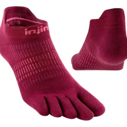 Injinji Run Lightweight No-show hardloopsokken dames beetroot