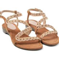 Lazamani Camila sandalen dames cognac