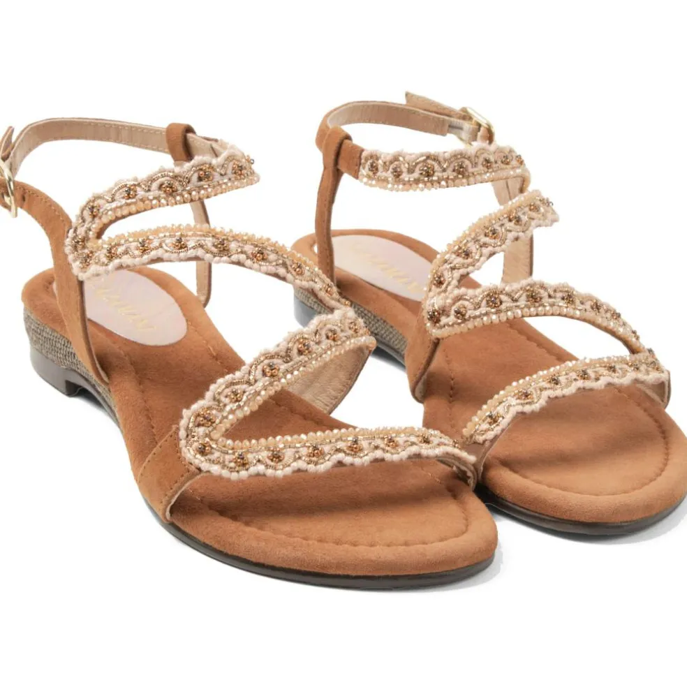 Lazamani Camila sandalen dames cognac