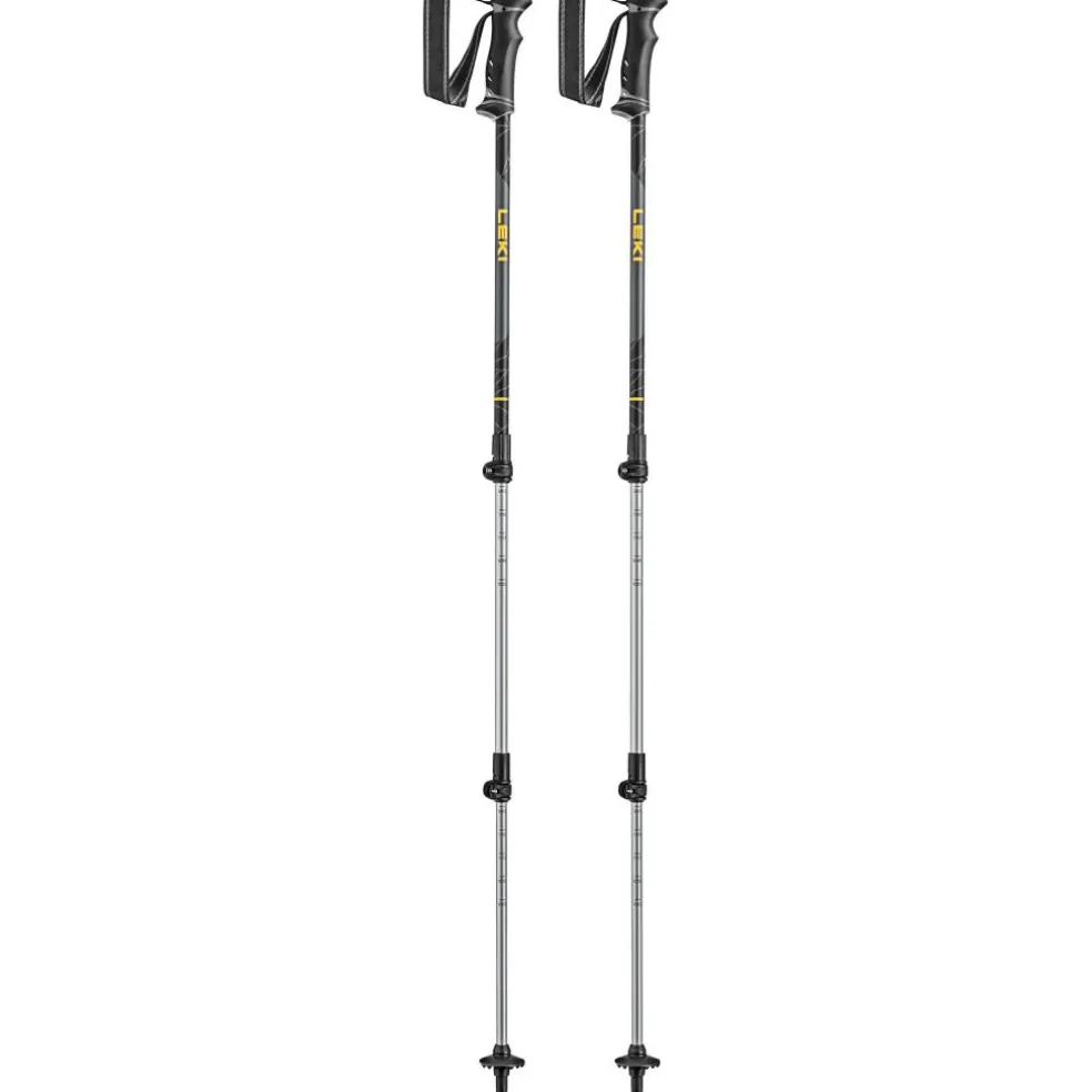 Leki Journey Lite wandelstokken dark anthracite black mango