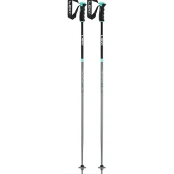 Leki Neolite Airfoil skistokken dames gunmetal  black light turquoise