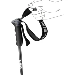 Leki Neolite Airfoil skistokken black dark anthracite  neon orange