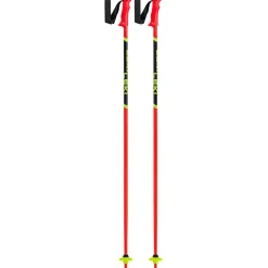 Leki Racing Kids skistokken junior bright red black  neon yellow