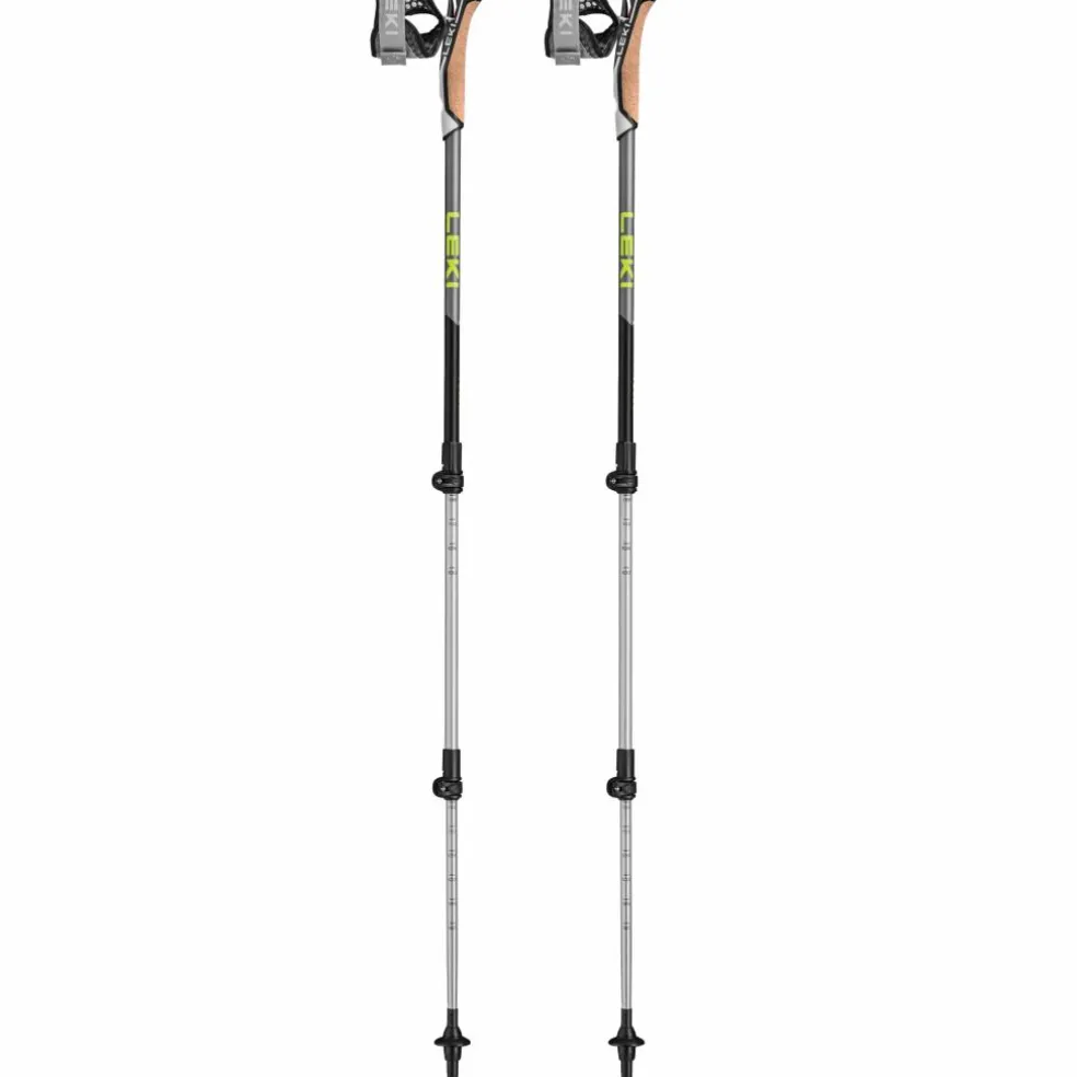 Leki Traveller Alu wandelstokken black silvergrey neon yellow