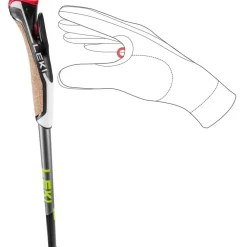 Leki Traveller Alu wandelstokken black silvergrey neon yellow