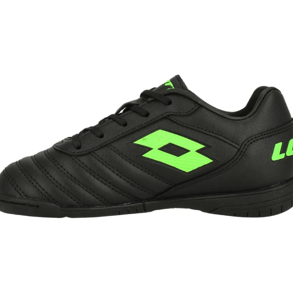 Lotto Milano 700 ID JR zaalvoetbalschoenen junior all black spring green