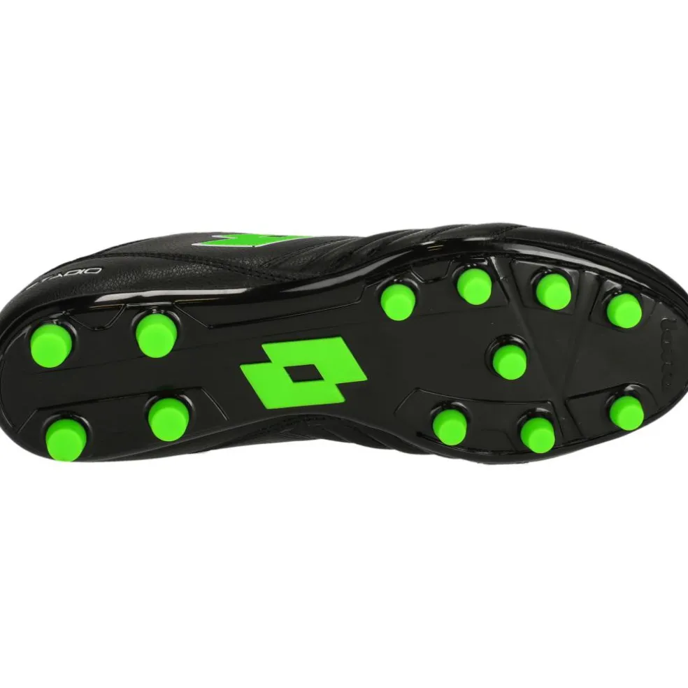 Lotto Stadio 300 III FG voetbalschoenen heren all black spring green