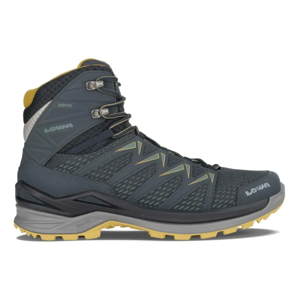 Lowa Innox Pro GTX Mid wandelschoenen heren steel blue mustard