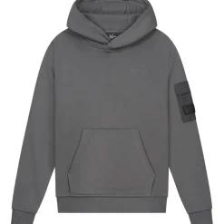 Malelions Nylon Pocket hoodie junior anthracite