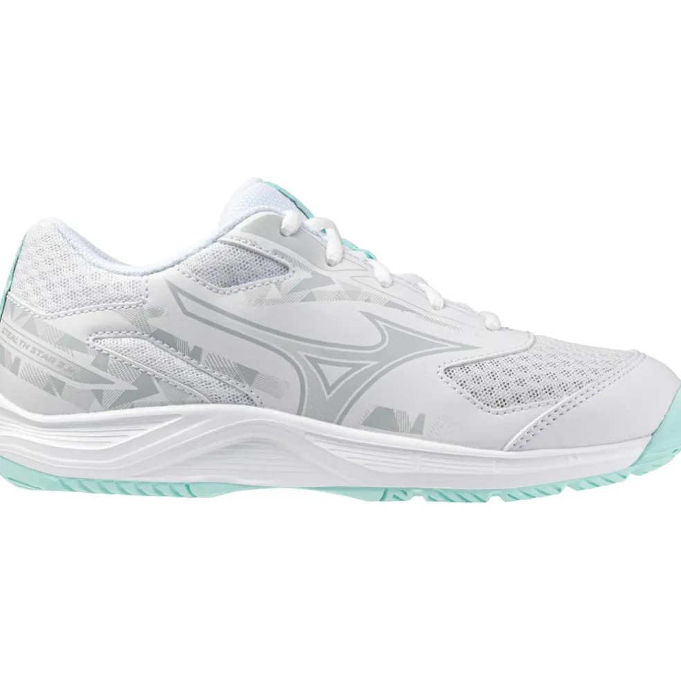 Mizuno Stealth Star 3 indoorschoenen junior white blue tint