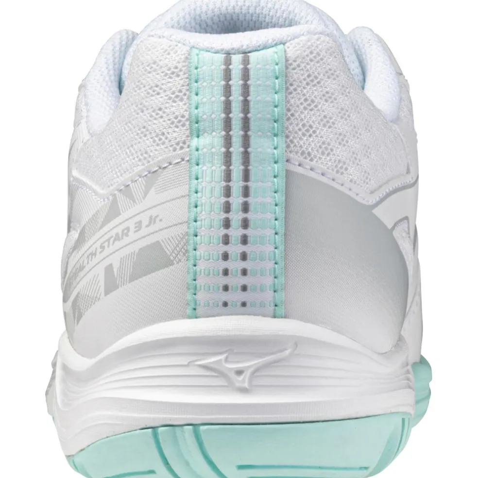 Mizuno Stealth Star 3 indoorschoenen junior white blue tint