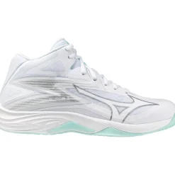 Mizuno Thunder Blade Z Mid indoorschoenen dames white blue tint