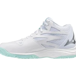 Mizuno Thunder Blade Z Mid indoorschoenen dames white blue tint