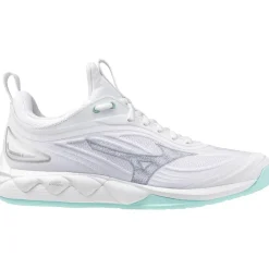 Mizuno Wave Luminious 3 indoorschoenen dames white blue tint