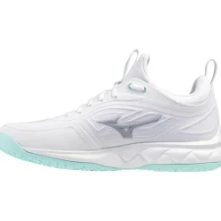 Mizuno Wave Luminious 3 indoorschoenen dames white blue tint