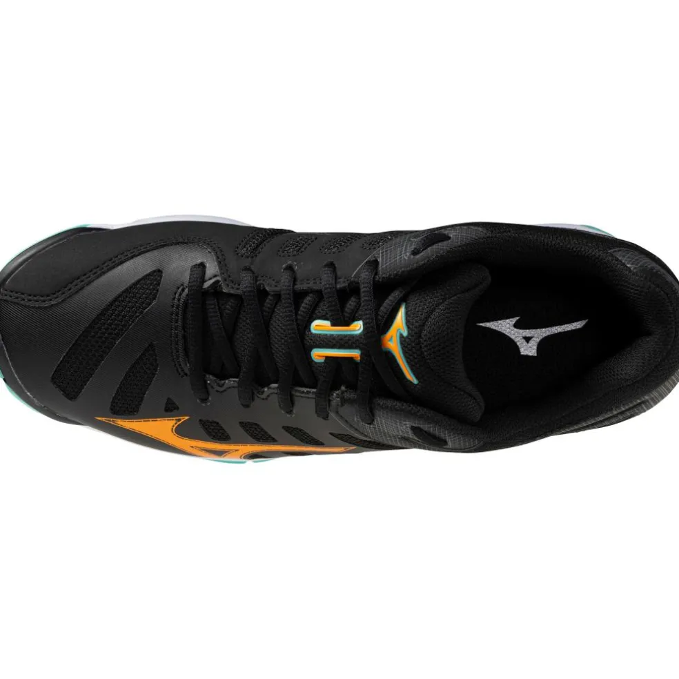 Mizuno Wave Voltage 2 indoorschoenen heren black tangelo icegreen