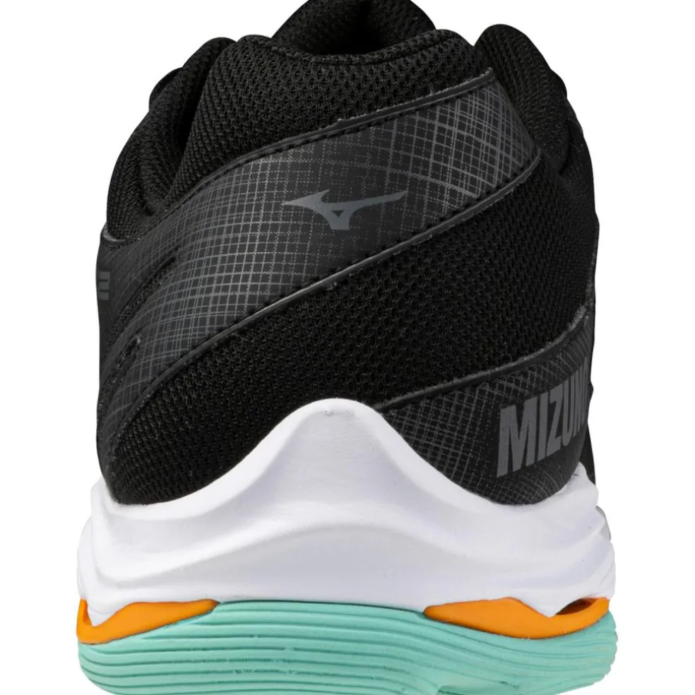 Mizuno Wave Voltage 2 indoorschoenen heren black tangelo icegreen