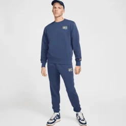 Nike Club FT Crew Bolt sweater heren midnight navy  lightening