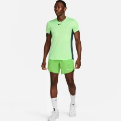 Nike Court Dri-FIT Advantage tennisshirt heren lime  blast deep jungle black