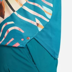 Nike Court Dri-FIT Slam tennisshirt heren green geode teal white