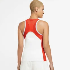 Nike Court Dri-FIT Slam tennis tanktop dames white orange blue