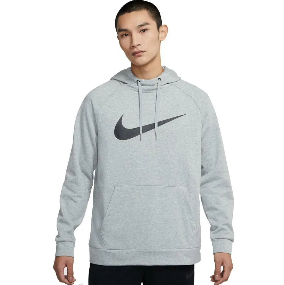 Nike Dri-FIT hoodie heren dark grey heather black