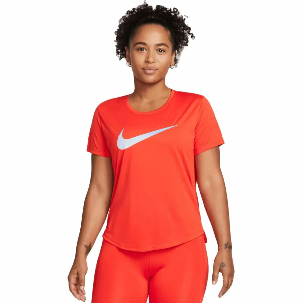 Nike One Dri-FIT Swoosh hardloopshirt dames red