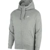 Nike Sportswear Club Fleece vest heren dark grey heather matte silver white