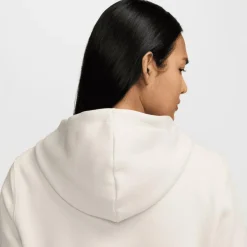 Nike Sportswear Phoenix Fleece Logo hoodie dames light  orewood brown white armor