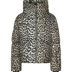 NIKKIE Newport Leopard winterjas dames hummus