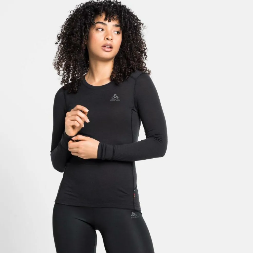 ODLO Natural 100 Merino Warm LS thermoshirt dames black