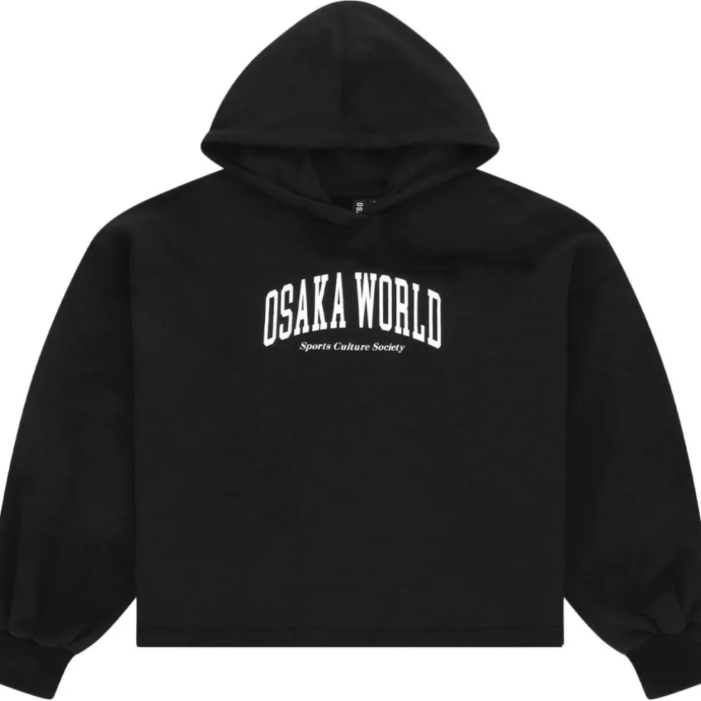 Osaka Cropped hoodie dames black