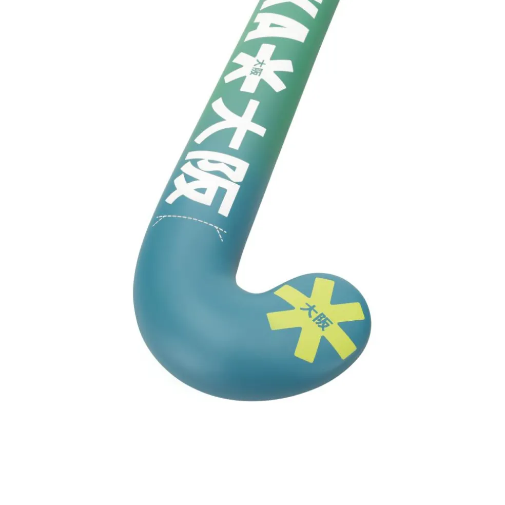 Osaka Mid Bow GF hockeystick junior blue lime gradient