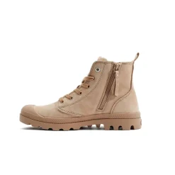 Palladium Pampa Hi Zip WL schoenen dames nude brown