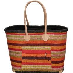 PE Florence  Raffia strandtas red