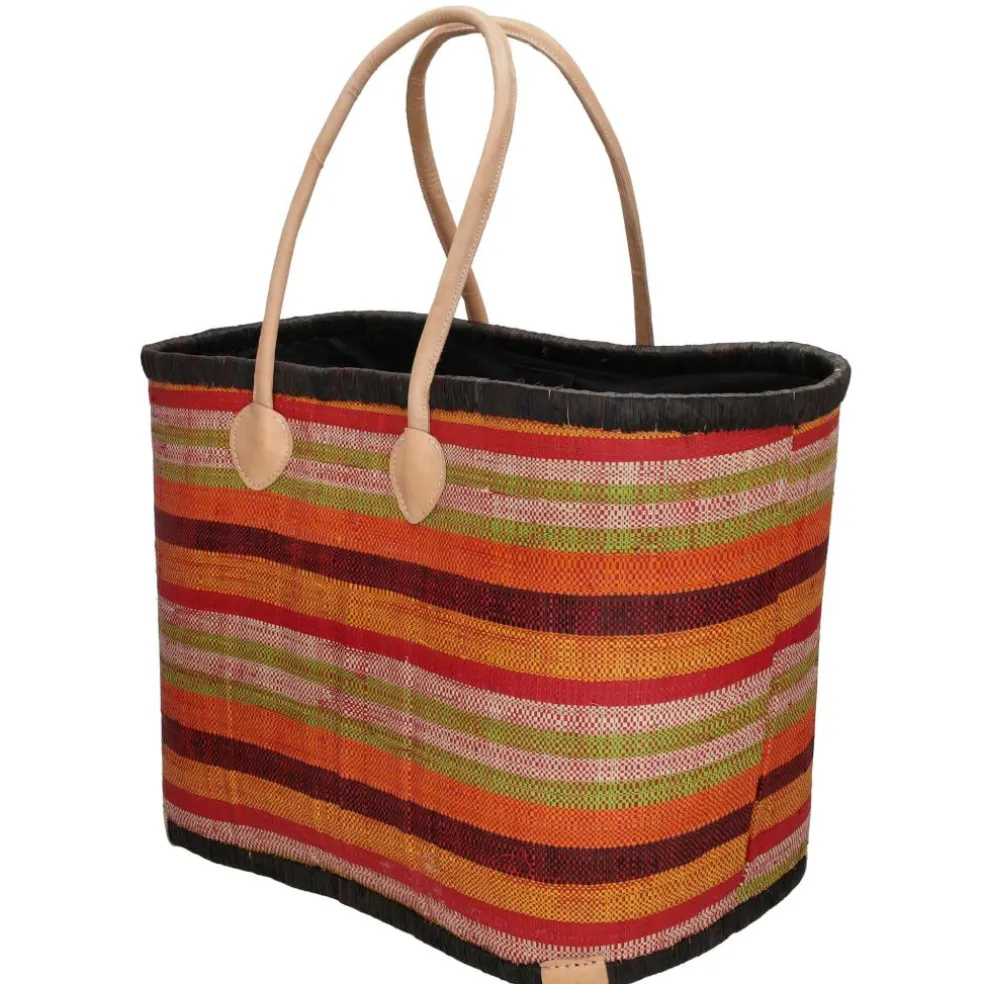 PE Florence Raffia strandtas red
