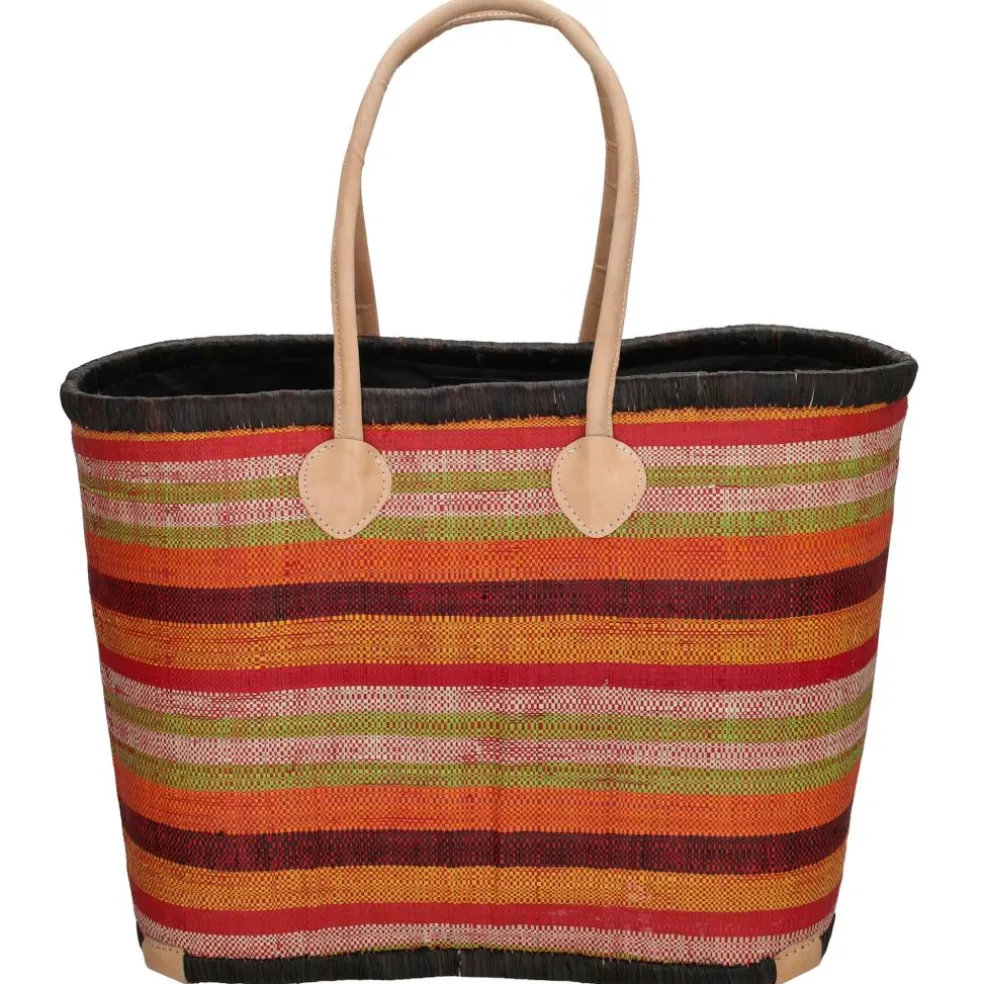 PE Florence Raffia strandtas red