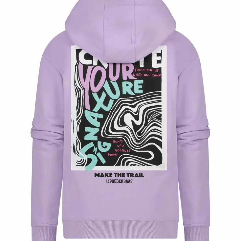Poederbaas Arty hoodie dames lila