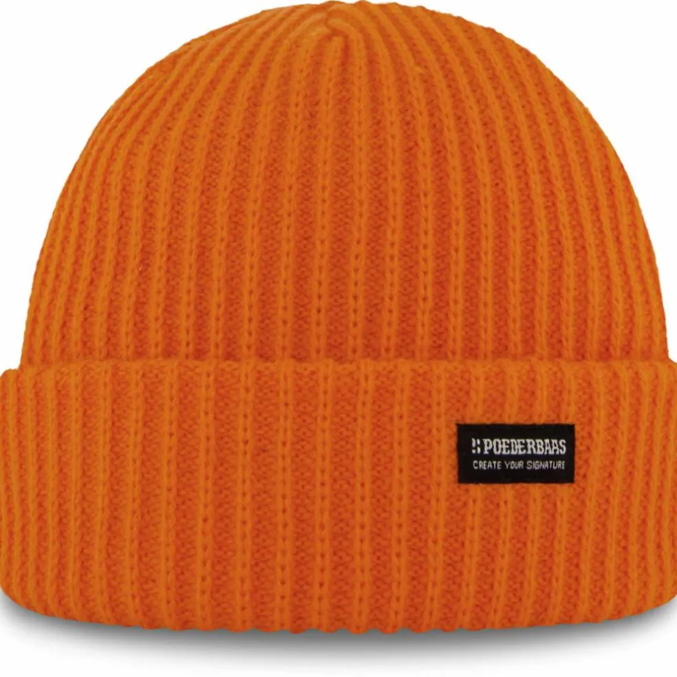 Poederbaas Royal Rib muts orange