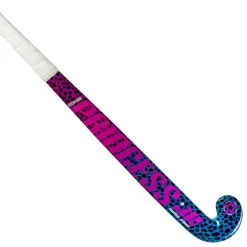 Princess Hockey Woodcore Mid Bow hockeystick junior leopard purple neon pink