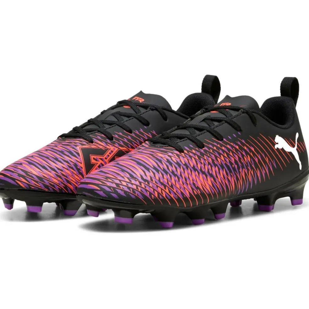 Puma FUTURE 8 PLAY FG AG voetbalschoenen junior PUMA black PUMA white glowing red