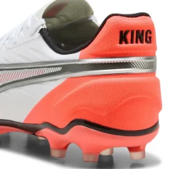 Puma King Match FG - AG voetbalschoenen PUMA white PUMA silver glowing red