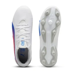 Puma KING MATCH FG AG voetbalschoenen junior PUMA white bluemazing flat light grey