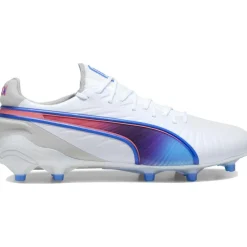 Puma KING ULTIMATE FG AG voetbalschoenen heren PUMA white bluemazing flat light grey sunset glow