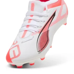 Puma ULTRA 5 MATCH FG AG voetbalschoenen junior PUMA white PUMA black glowing red