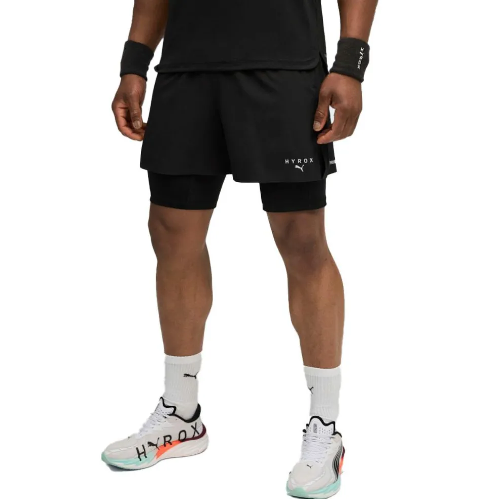 Puma x HYROX 2 in 1 short heren puma black